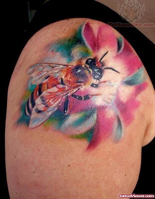 Nick Bee Tattoo On Shoulder