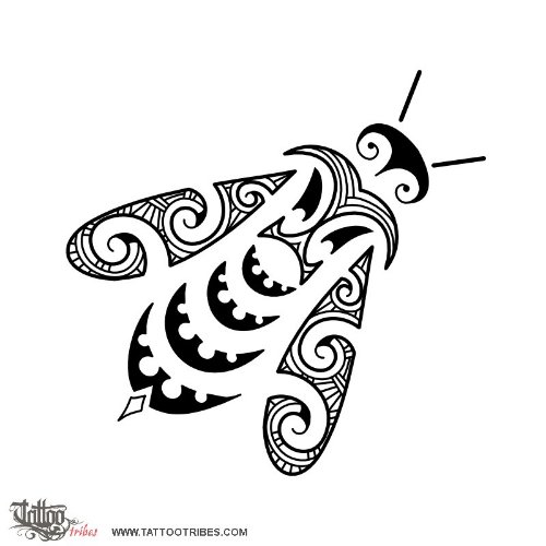 Maori Bee Tattoo Design