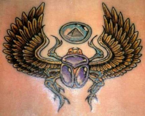 Awesome Winged Beetle Tattoo