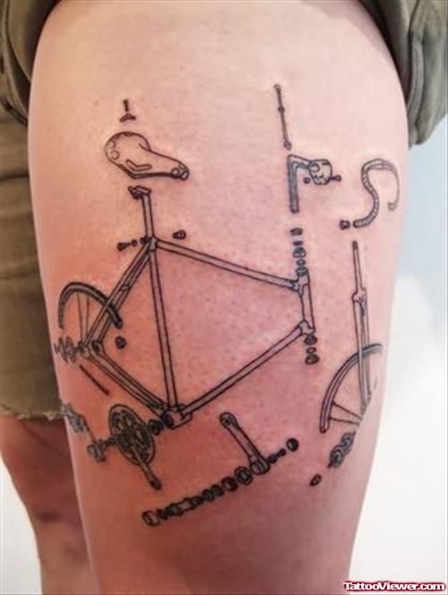 Bike Drawing Tattoo