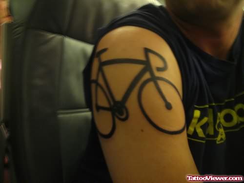 Bicycle Tattoo On Shoulder