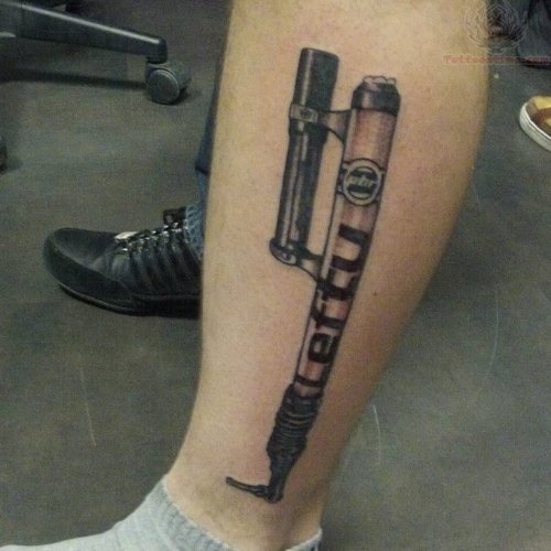 Lefty Fork Tattoo On Leg