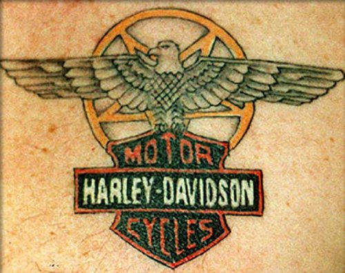 Harley Davidson Eagle Biker Tattoo