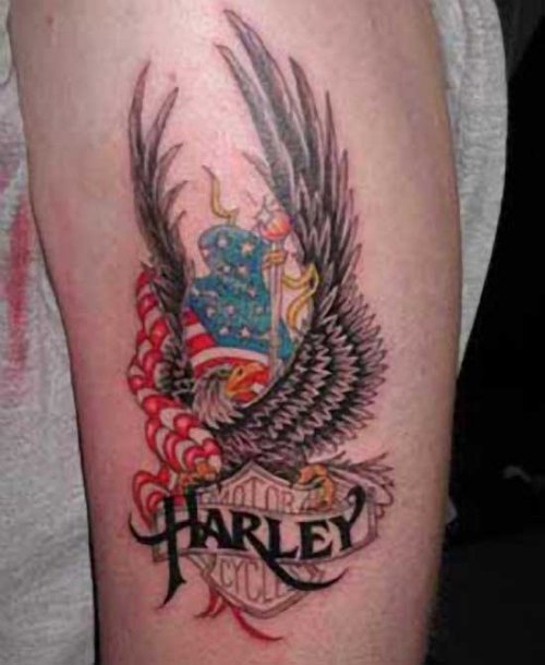 Harley Eagle Biker Tattoo