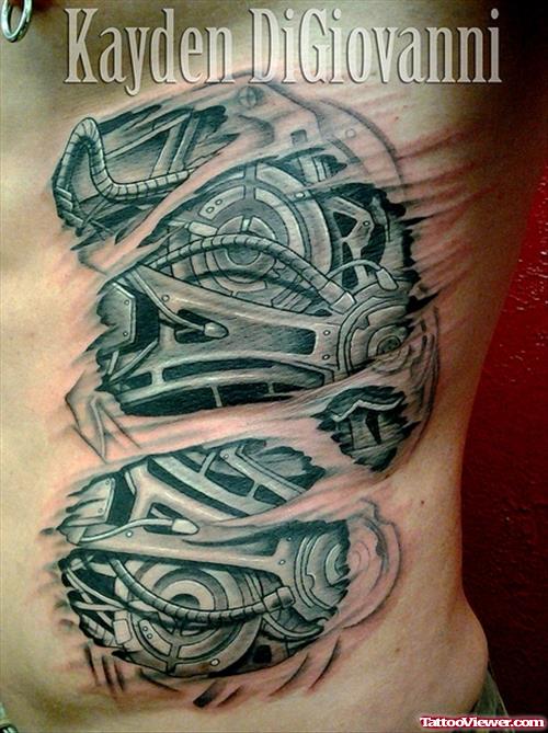 Side Rib Biomechanical Tattoo