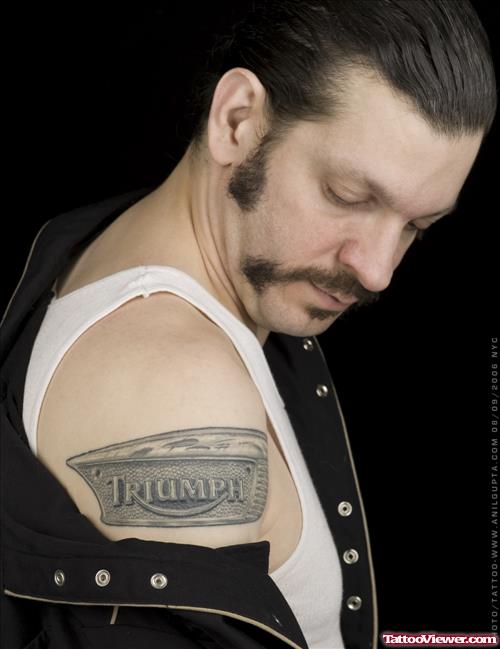 Inspiring Grey Ink Biomechanical Tattoo On Man Right Shoulder