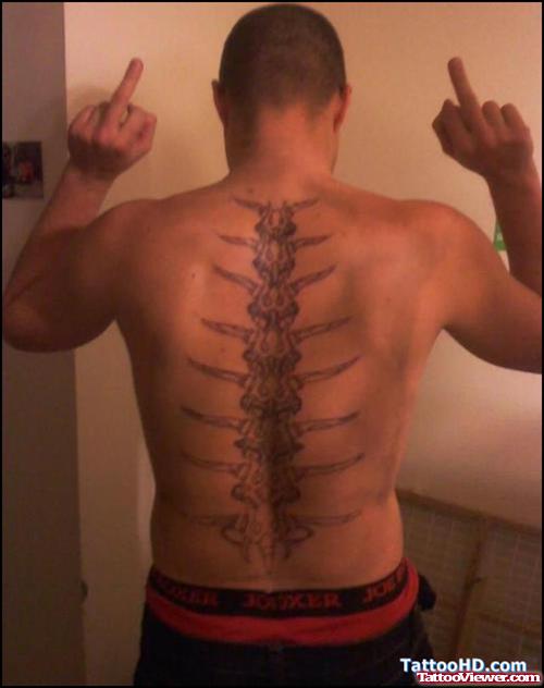 Beautiful Back Body Biomechanical Tattoo