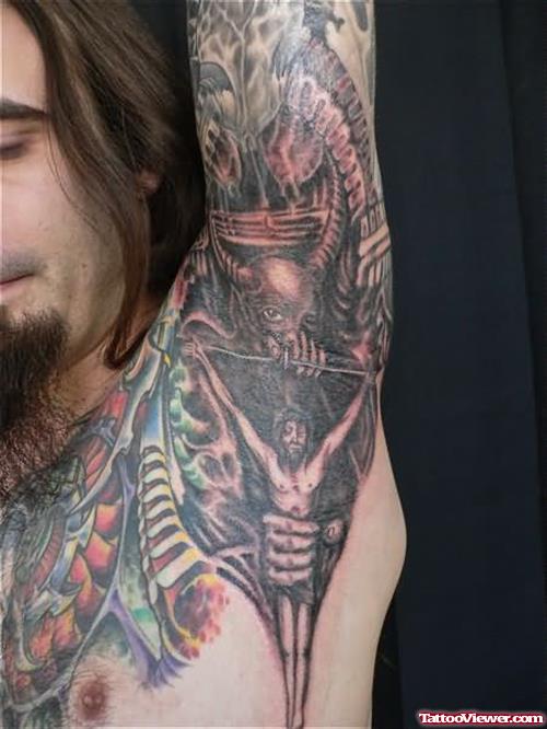 Biochemical Tattoo On Armpit