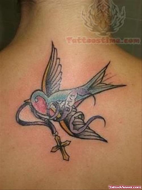 Bird With A Cross - Cross Tattoo