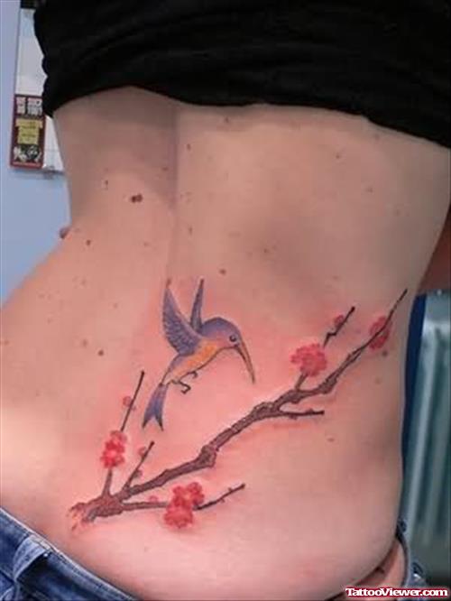 Bird Lower Back Tattoo For Women
