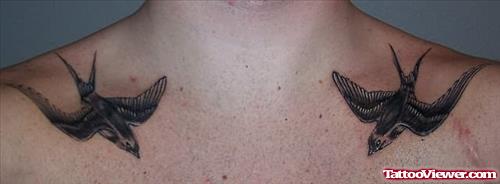 Birds Couple Tattoo On Shoulders