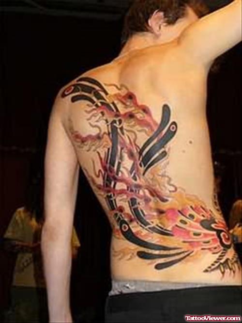Big Bird Tattoo On Back