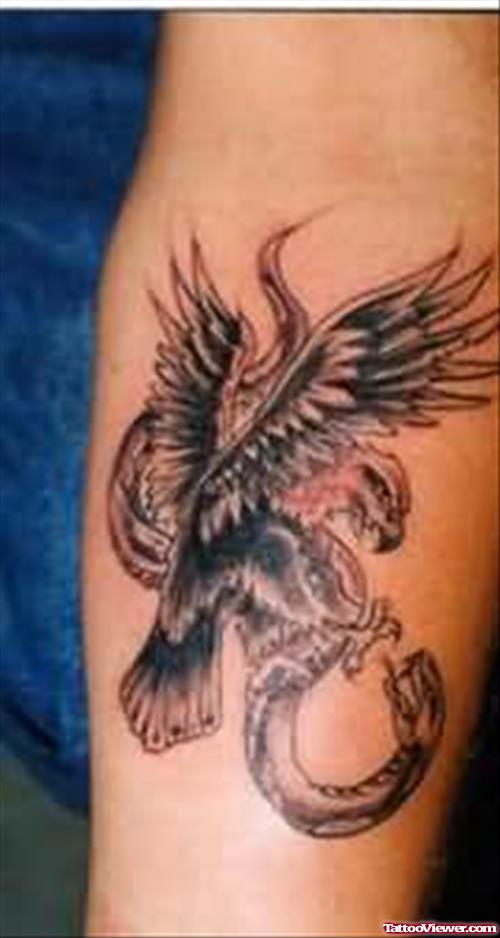 Terrific Bird Tattoo On Arm