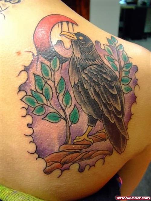 Morning Bird Tattoo On Back