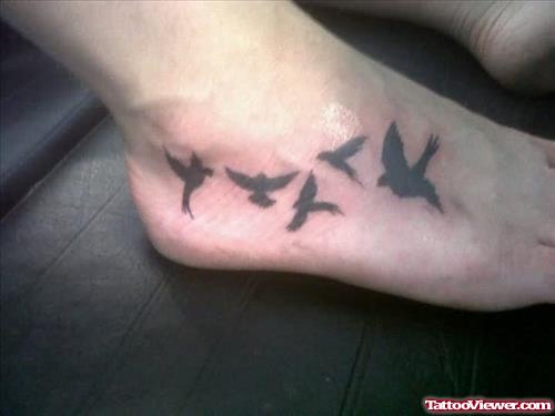 Bird Tattoo Art On Feet