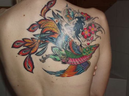 My New Bird Tattoo On Back