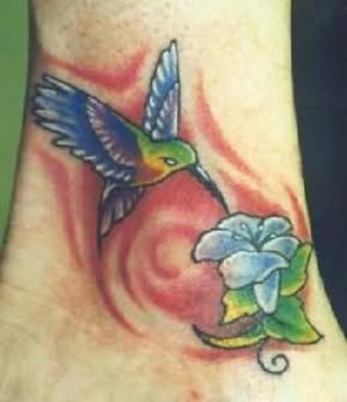 Marvelous Bird Tattoo On Foot
