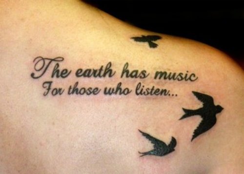 The Earth Has Music For Those Who Listen – Birds Tattoo