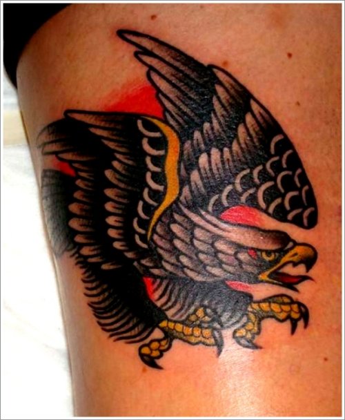 Flying Eagle Bird Tattoo