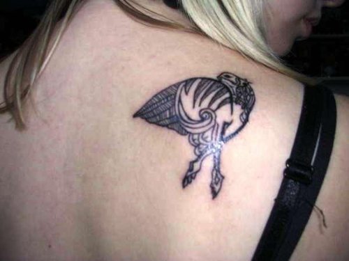 Right Back Shoulder Birds Tattoo