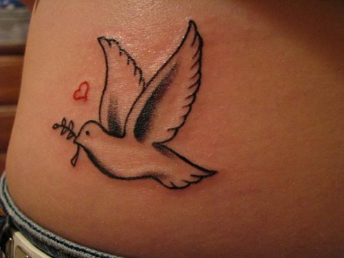 Love And Peace Bird Tattoo