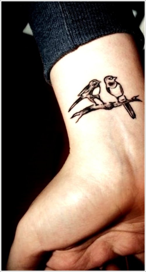 Cute Small Birds Tattoo On Wrist