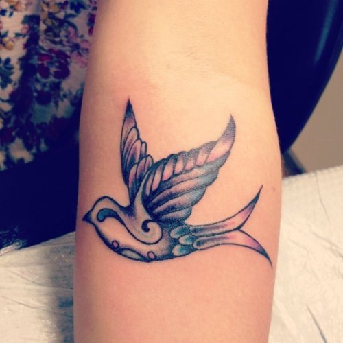 Swallow Bird Tattoo On Arm