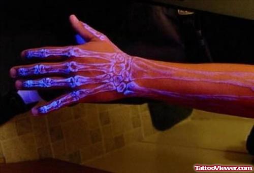X-Ray Blacklight Tattoo
