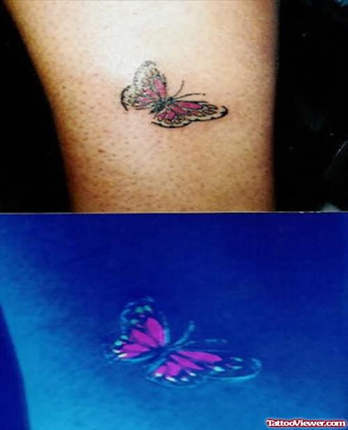 Butterfly Blacklight Tattoo
