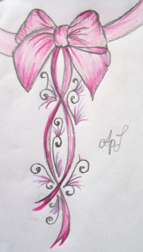 Pink Bow Tattoo Designs