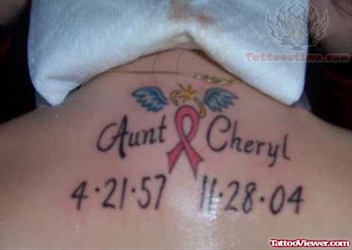 Breast Cancer Tattoos On Back