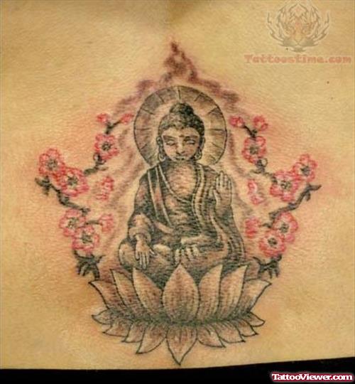 Buddhist Tattoo On Lower Back