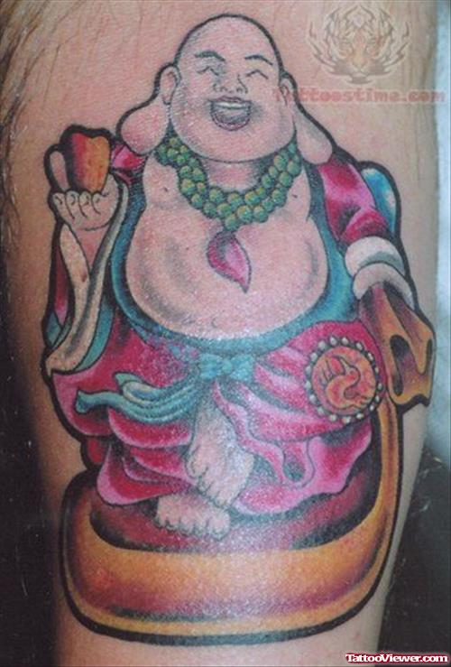 Colorful Buddha Tattoo