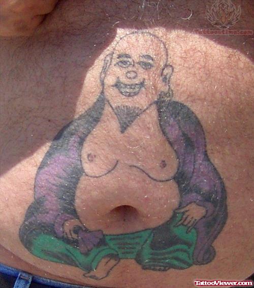 Budha Tattoo On Belly