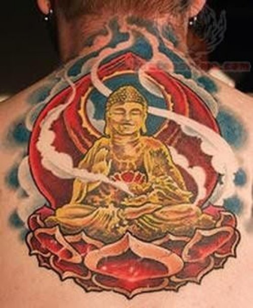 Buddhist Tattoo Design On Back
