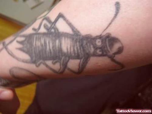 Bug Tattoo Grasshopper Design