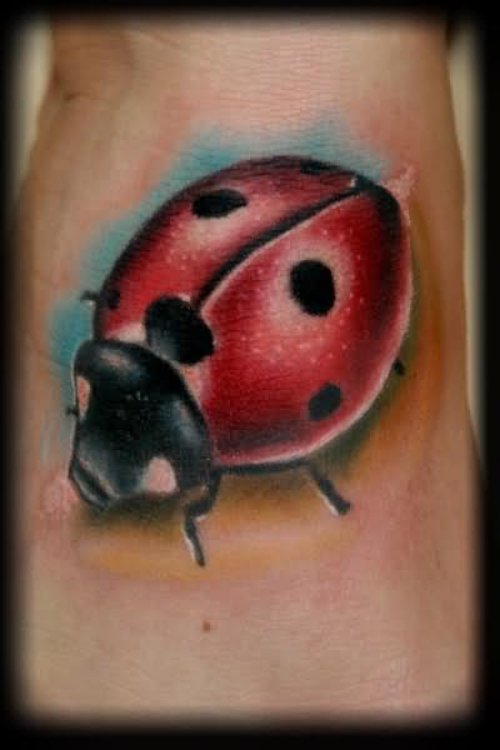 New Lady Bug Tattoo on Arm