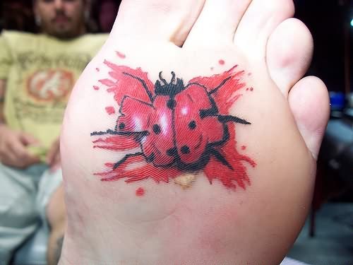 Bug Tattoo Under Foot
