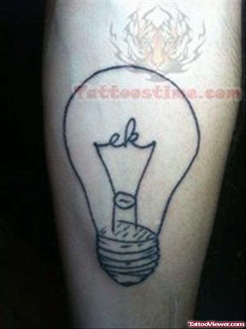 Bulb Outline Tattoo