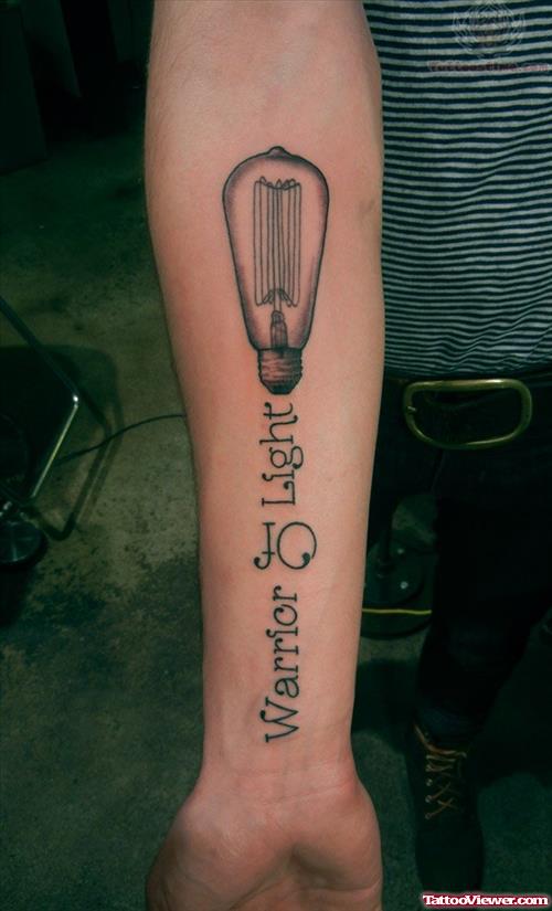 Warrior of Light - Lightbulb Tattoo