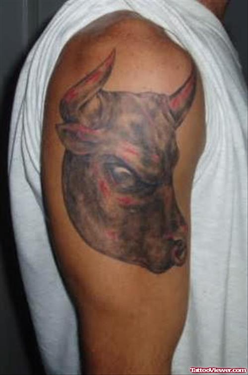 Angry Bulls Eye Tattoo