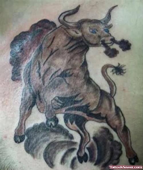 Running Bull Tattoo
