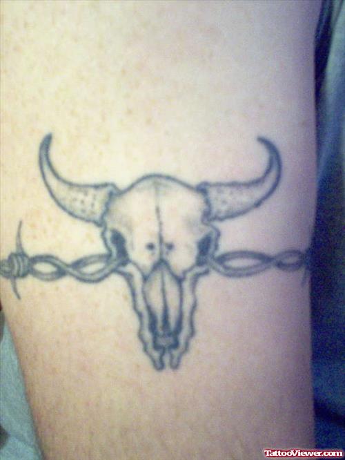 Bull Skull Armband Tattoo