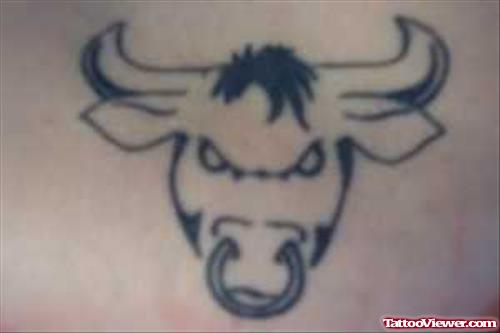 Bull Outline Tattoo