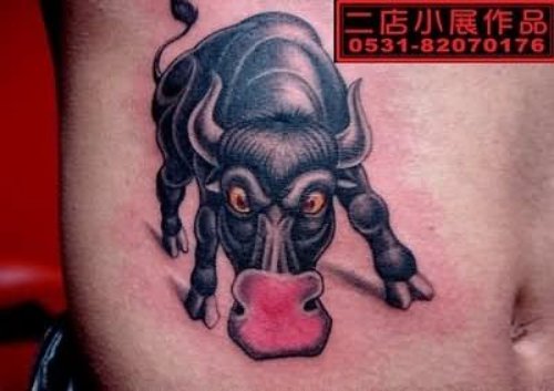 An Interesting Bull Tattoo