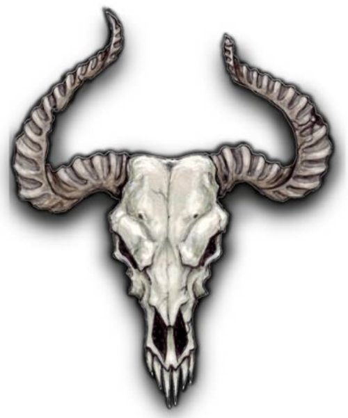 Bulls Skull Tattoo Sample