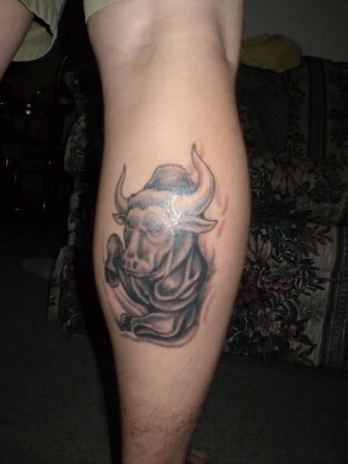 Sturdy Bull Tattoos For Men
