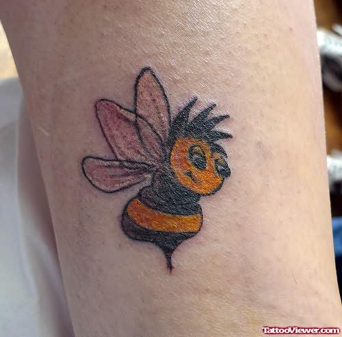 Small Bumble Bee Tattoo