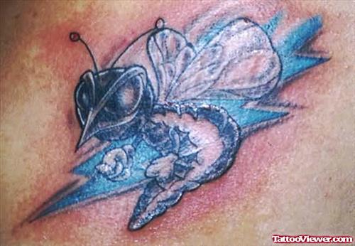 Bumble Bee Coloured Tattoo