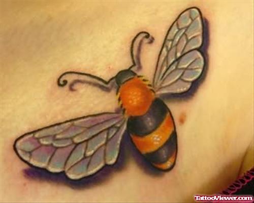 Coloured Bumblebee Tattoo
